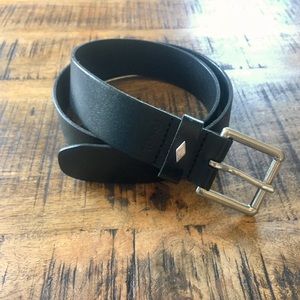 Black Leather Fossil Belt